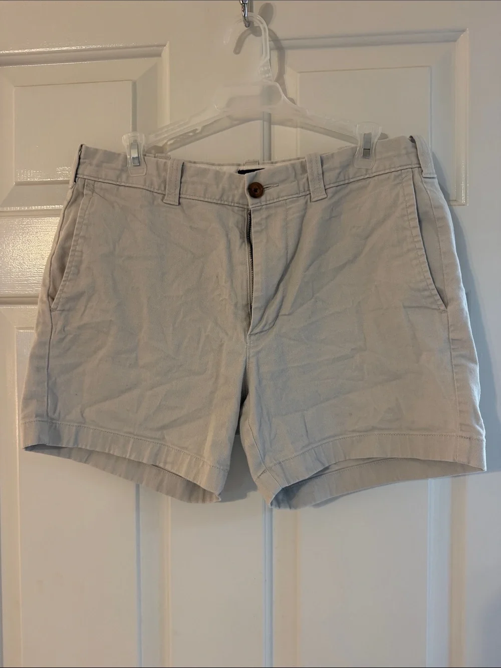 J. Crew Men's 5 inch Light Tan Cotton Bermuda Shorts